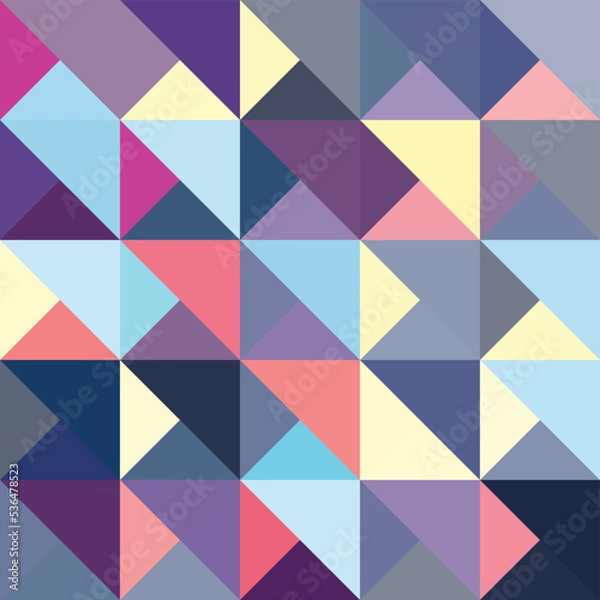 Fototapeta Abstract Bauhaus geometric pattern background, vector circle, triangle and square lines color art design. Colorful Bauhaus pattern background