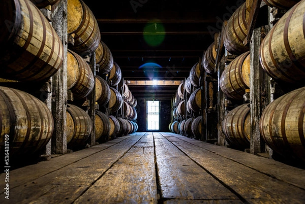 Obraz Bourbon Barrel Rickhouse Aisle