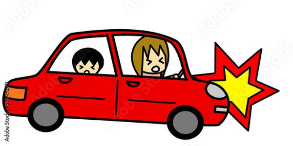 Obraz 交通事故　自動車