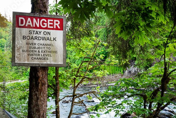 Obraz Danger Sign Trail Seattle