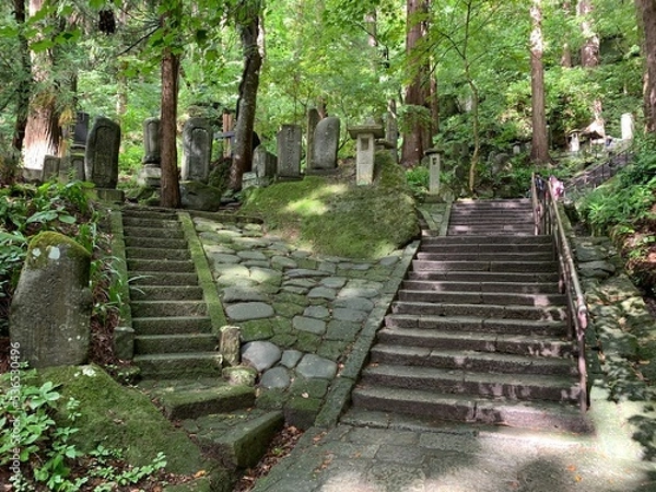 Fototapeta 山寺の石段