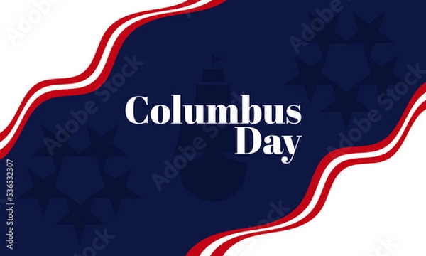 Obraz Columbus Day Background with Ship Silhouette, and In Copy Room. Suitable to be placed on content with that theme.
