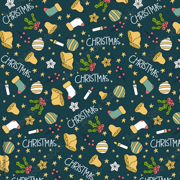 Obraz Cute Christmas Seamless Pattern