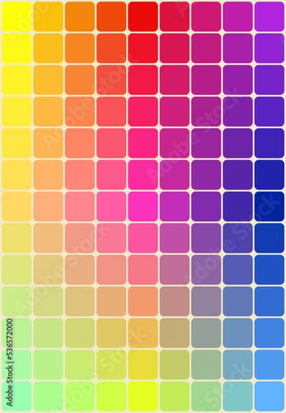 Obraz Colorful mosaic pattern abstract background. Square shape with rounded corners with gradient colors. Design for vector illustration.