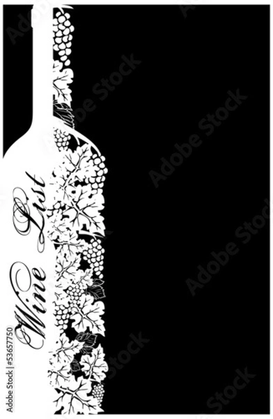Fototapeta Wine list vector