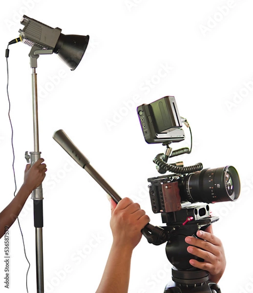 Obraz camera on tripod. camera department pack. good for presentation icon