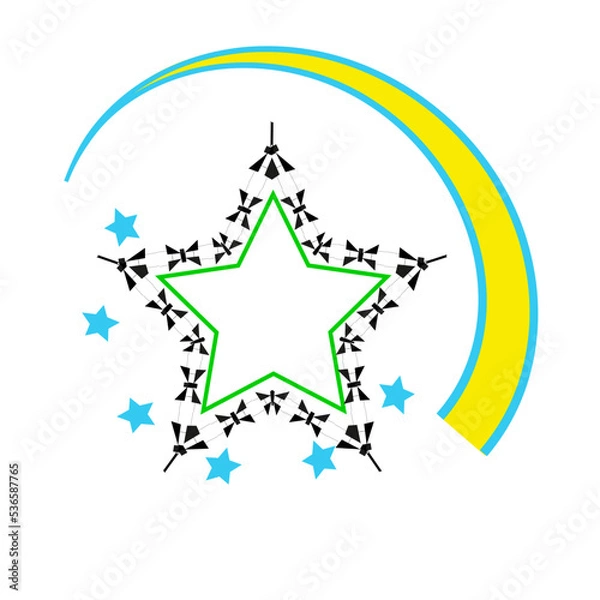 Obraz Emblem , Vektor , Schweif mit Sternen