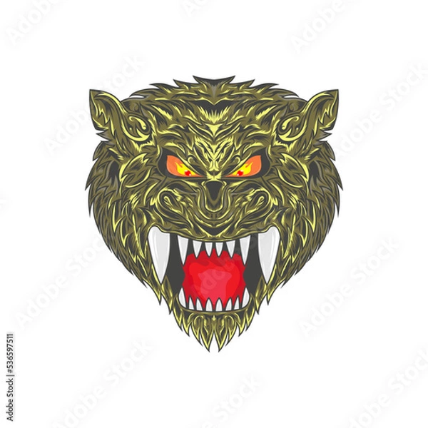 Obraz tiger head illustration vector design