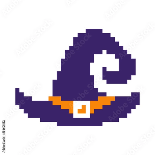 Obraz Halloween Witch Hat Pixel Art
