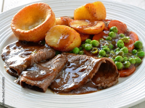 Obraz Roast Beef and Yorkshire Pudding