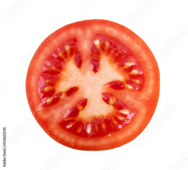 Fototapeta slice of tomato on white. PNG file with transparent background.