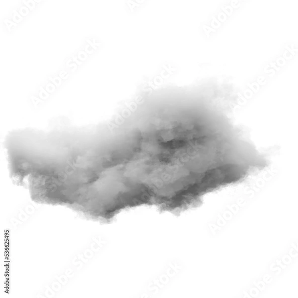 Obraz single white cloud with transparent background