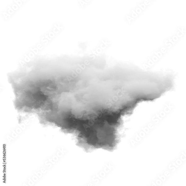 Fototapeta single white cloud with transparent background
