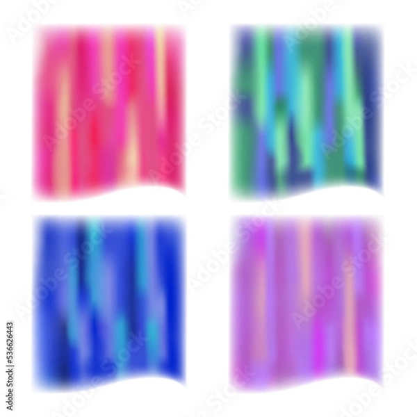 Obraz A set of vertically striped gradients. Multi-colored rectangular shape. Modern abstract background texture. Template for the design. Vector