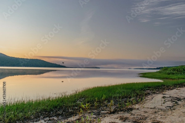 Obraz sunrise over the river