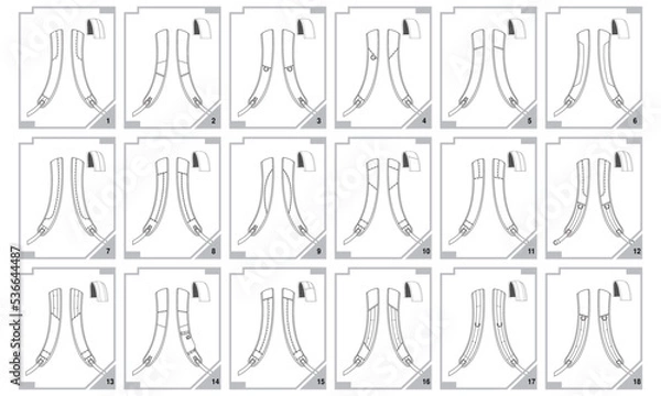 Obraz backpack straps vector