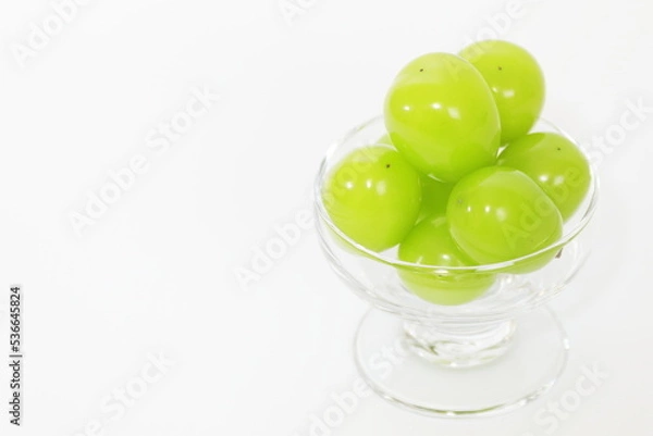 Obraz ガラス容器に盛られたシャインマスカット