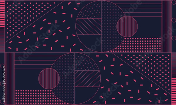 Obraz 幾何学背景