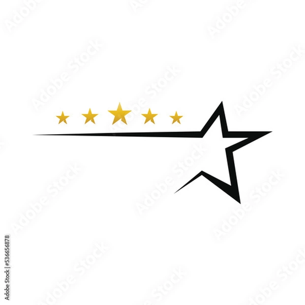 Obraz Five star logo design. Abstract star logo design