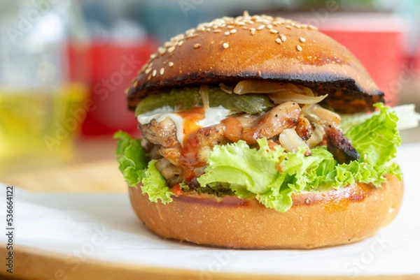 Obraz hamburger on a plate