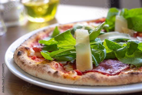 Obraz pizza with mozzarella