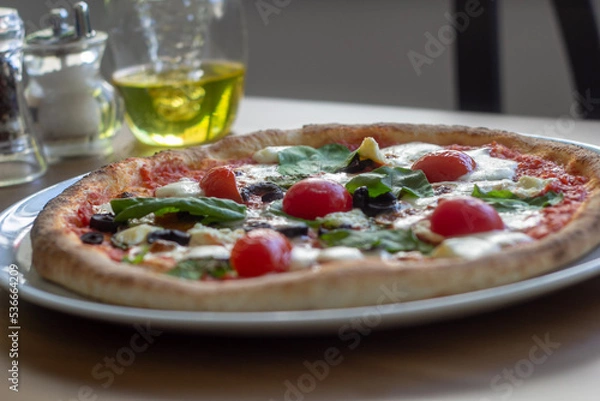 Obraz pizza with salami