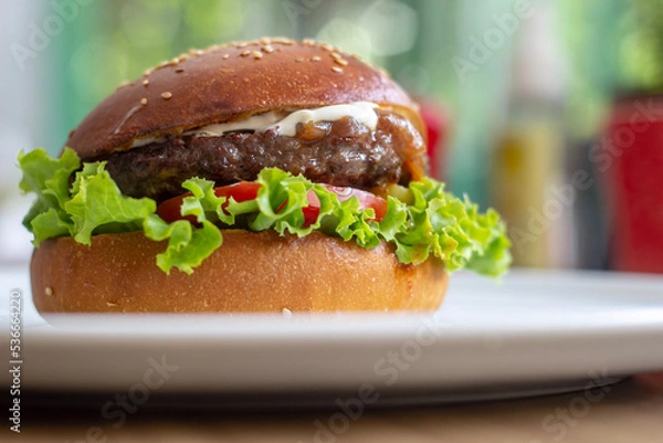 Obraz hamburger with fries