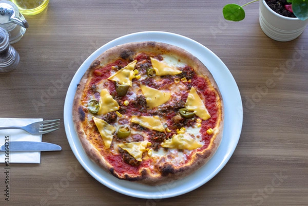 Obraz pizza on a table