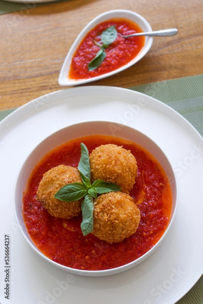Obraz tomato soup with meatballs