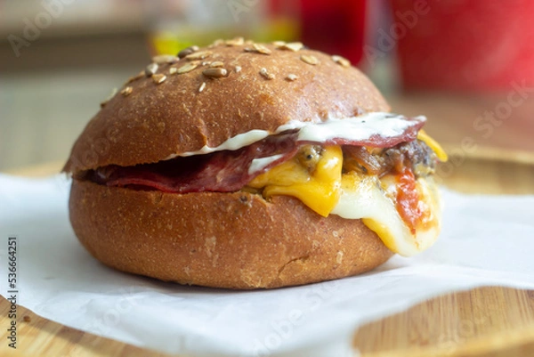 Obraz hamburger on a plate