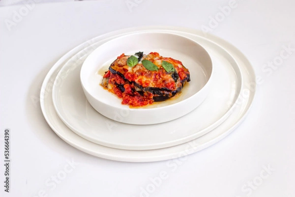 Obraz Eggplant with tomato sauce