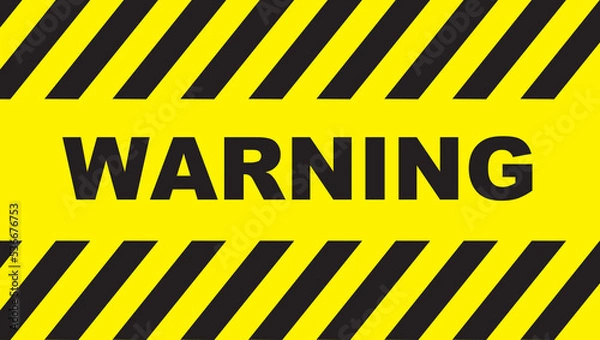 Obraz Warning Background. background design with warning ribbon theme.