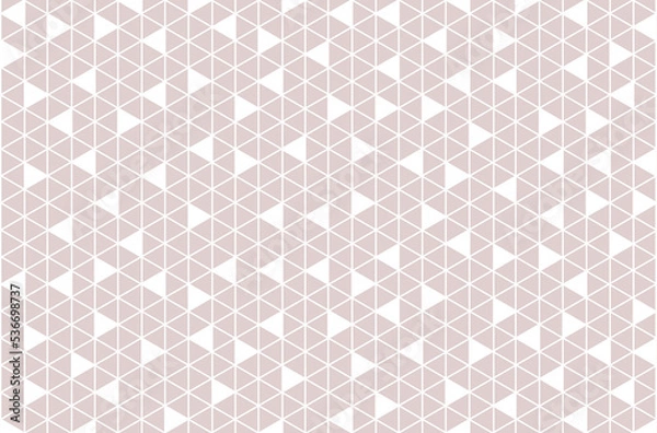 Obraz White geometric pattern on pink background. Abstract modern background with white triangle pattern 