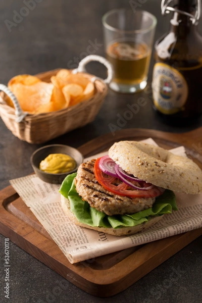 Fototapeta Burger and Beer