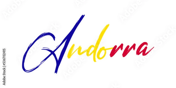 Fototapeta Andorra text  color sketch viector