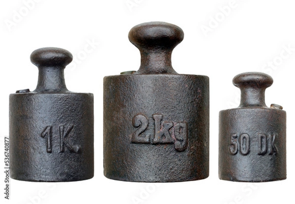 Fototapeta Balance weight - various weight on transparent background