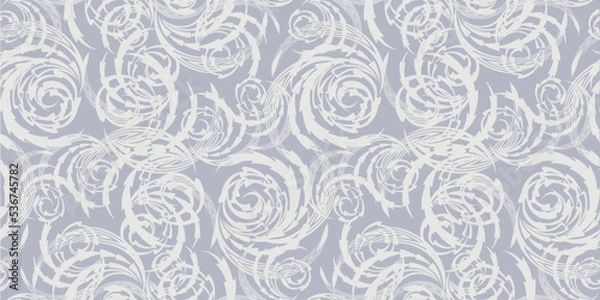 Obraz Grey vector seamless abstract floral  pattern