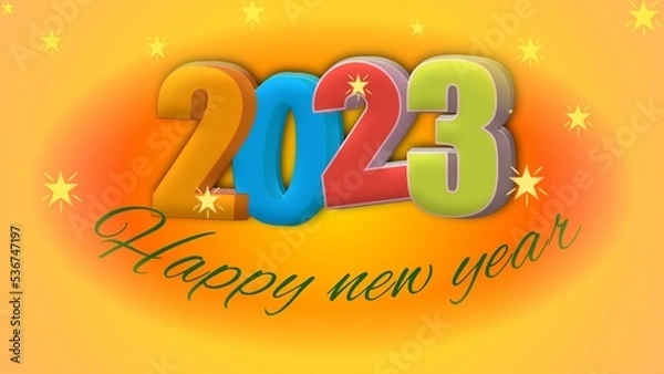 Obraz Illustration happy new year 2023