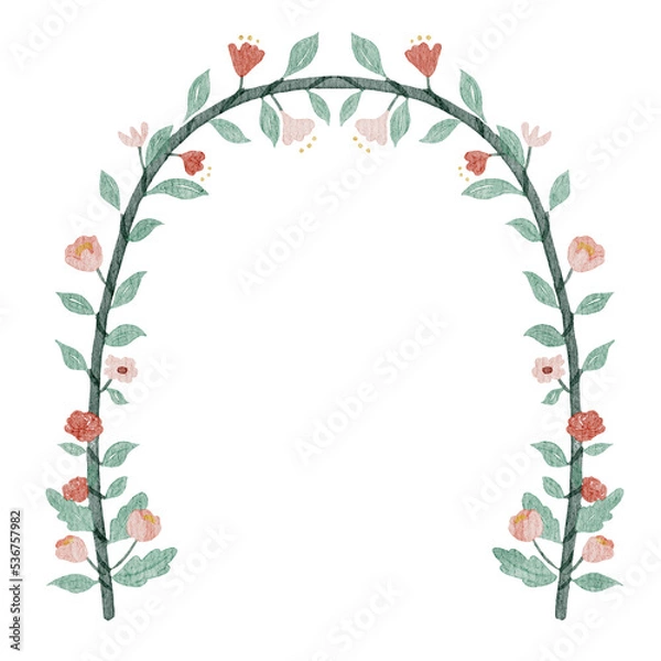 Obraz flower arch watercolor