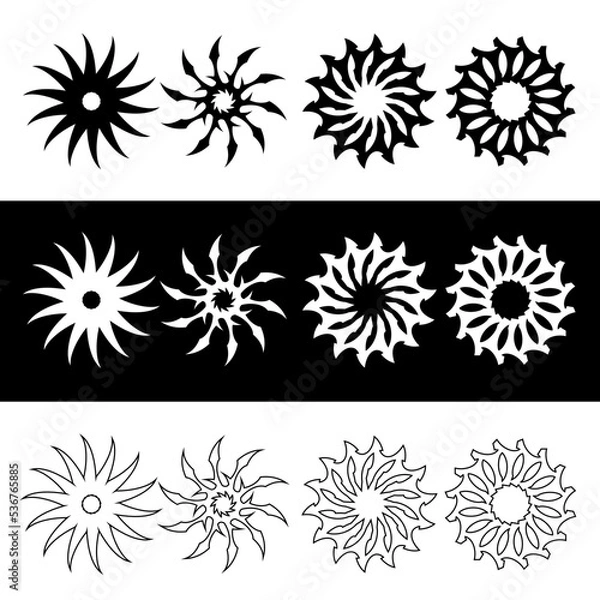 Fototapeta technical screw logo set 5