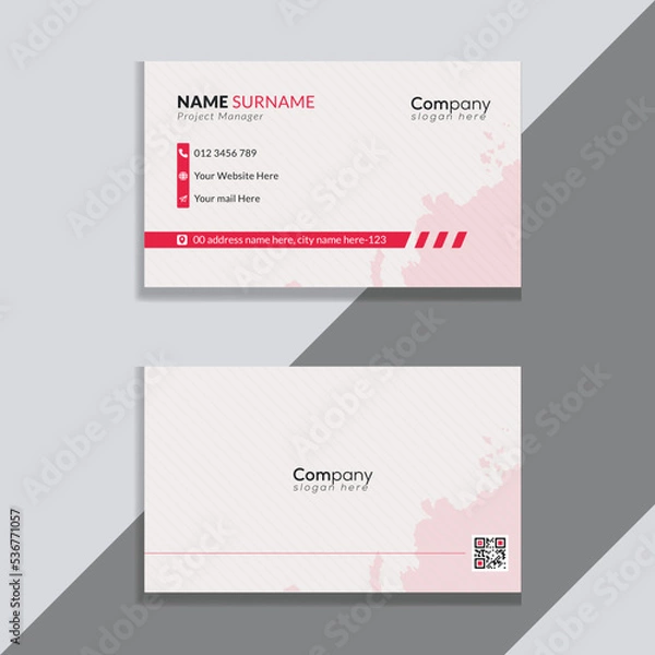 Fototapeta Clean modern professional business card template with premium design