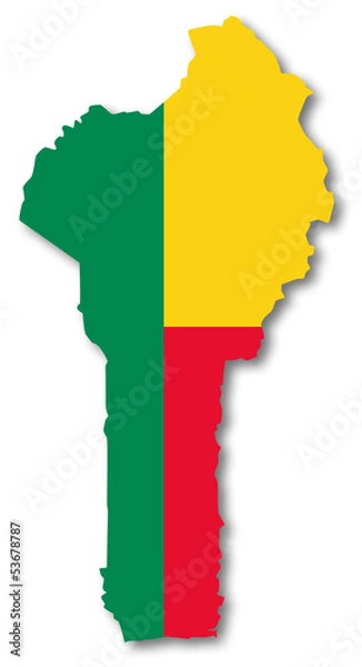 Obraz Carte / drapeau du Bénin