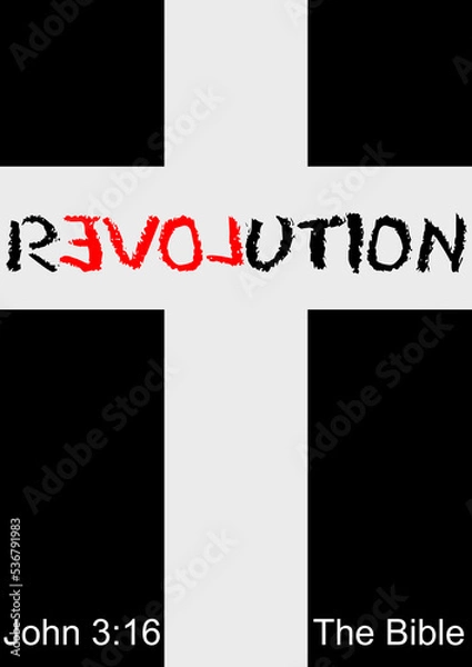 Obraz Kreuz Revolution - schwarz