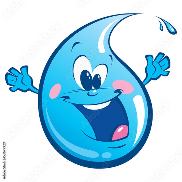 Fototapeta Blue happy drop