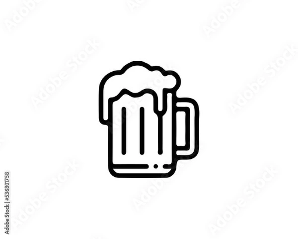 Obraz Drinking Glues vector line icon design 
