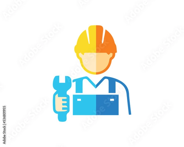 Obraz Handyman vector morden icon design 