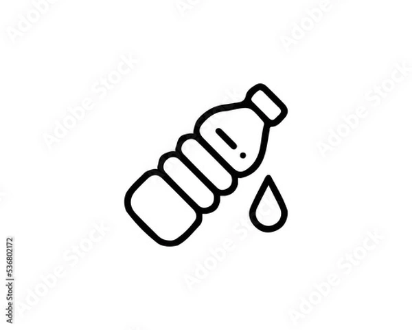 Obraz Water bottle vector line icon design