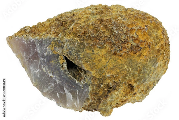 Fototapeta agate from Idar-Oberstein, Germany isolated on white background