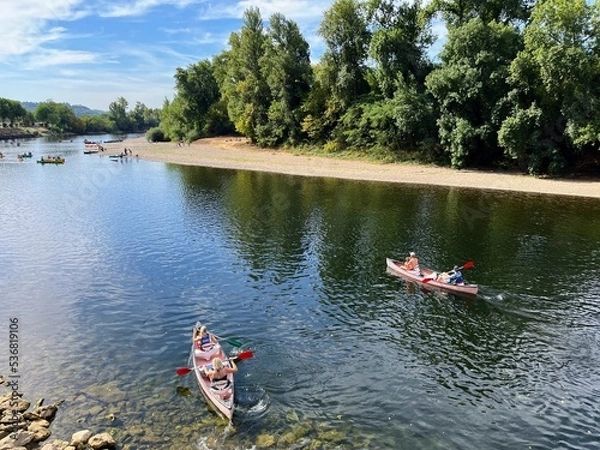 Obraz kayaks on the river
