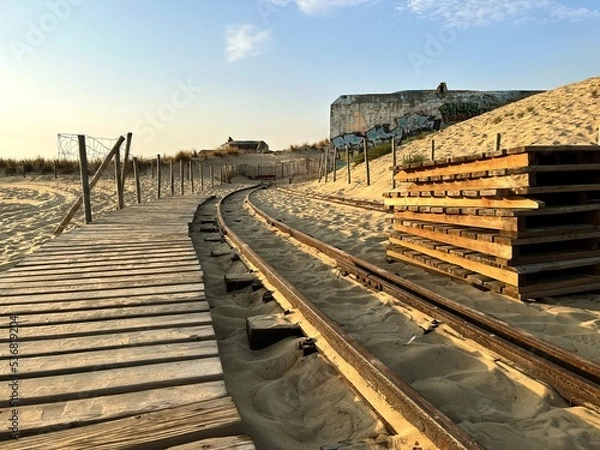 Obraz railway on sand